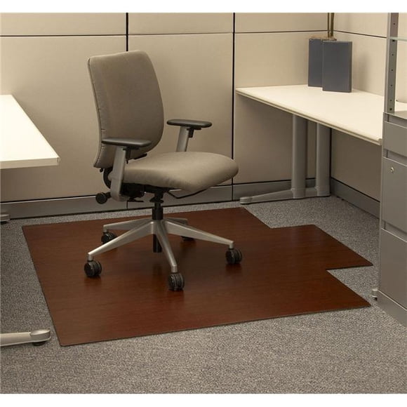 Anji Mountain AMB24009 Tapis pour Chaise de Bureau en Bambou Cerisier Foncé à Enrouler et en Bois Franc 55 X 47