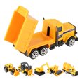 thumbnail image 3 of Excavator, Long Life Scale Alloy & Plastic Material Excavator, 6pcs Engineering Vehicle Toy, For Kids Gift Decoration, 3 of 7