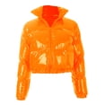 thumbnail image 3 of FOCUSNORM Femmes Juniors Mode Manches Longues Col Montant Vestes Matelassées Métalliques, 3 of 7