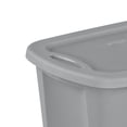 thumbnail image 2 of Sterilite 19 Liter Tote, Plastic Storage Bin with Snap-on Lid, Stackable, Gray, 2 of 5