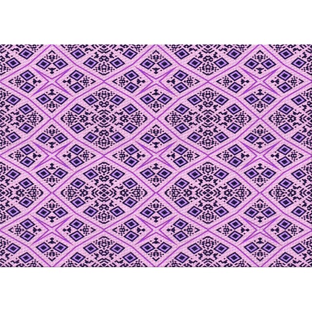 Ahgly Company Machine Washable Indoor Rectangle Transitional Blossom Pink Area Rugs, 2' x 4'