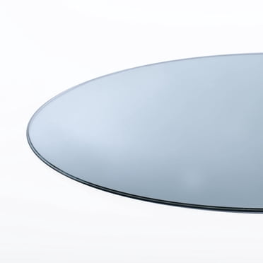 36" Round Clear Glass Table Top 1/2" Thick Ogee Edge