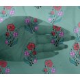 thumbnail image 4 of oneOone Viscose Chiffon Fabric Leaves & Floral Block Print Fabric BTY 42 Inch Wide, 4 of 4
