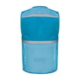 thumbnail image 2 of RUNQHUI Men Women Zipper High Visibility Reflective Safety Vest Construction Work Mesh Fabric Work Clothes Lake Blue 185, 2 of 5