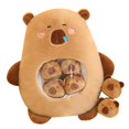 thumbnail image 4 of lionlar Capybara Toy Cartoon Collectible Cute Capybara Stuffed Animal for Kids Brown, 4 of 9