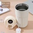 thumbnail image 2 of Binwennn Led Temperature Display Coffee Mug Stainless Steel 450mlStainless Steel Coffee Mug 6h Smart Mug Screen With Lid Keep Cold Warm Divided Glass Food Storage Containers Vintage Stoneware Mug, 2 of 7