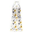 thumbnail image 3 of Ovzne Robes Grande Taille pour Femmes Courbes Robe pour Femme Robes d'Été Plage Panneau Imprimé Dentelle Sans Manches Décontractée Ample Robe Maxi Grande Taille Imprimée Liquidation, 3 of 5