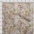 thumbnail image 4 of oneOone Viscose Chiffon Light Brown Fabric Florals Craft Projects Decor Fabric Printed By The Yard 42 Inch Wide, 4 of 4