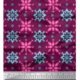 thumbnail image 2 of Soimoi Silk Fabric Artistic Floral Printed Craft Fabric by the Yard 42 Inch Wide, 2 of 3