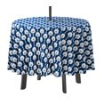 thumbnail image 1 of Vargottam Indoor/OutdoorRoundTablecloth 58 pouces avec trou de parapluie & Zip, imperméable à l'eau TableCloth, TableCovers pour la table arrière -Royal Blue, 1 of 7