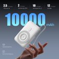 thumbnail image 3 of Domars 6pcs 10000mAh Magnetic Power Bank Set, 22.5W Fast Charging Portable Charger with Charging Base, Built-in Type-C & Lightning Cable, Strong Magnetic Adsorption for Home Office Travel, 3 of 8