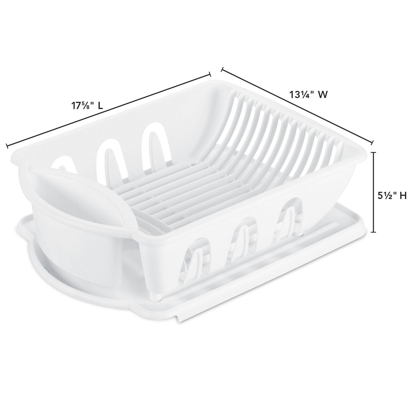 Sterilite 2 Piece White Sink Set