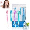 thumbnail image 1 of 12PCS Prepasted Mini Disposable Toothbrush Set 5-in-1 Travel Toothbrush with Tongue Scraper Floss Pick Individually Wrapped, On-the-go Toothbrush for Work Travel, 1 of 6