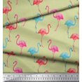 thumbnail image 3 of Soimoi Poly Georgette Fabric Flamingo Bird Print Sewing Fabric Yard 52 Inch Wide, 3 of 3