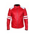 thumbnail image 1 of Veste de Motard en Cuir Rouge Veste de Moto en Cuir pour Homme Veste en Cuir Rouge pour Homme Café Racer Veste de Moto en Cuir Veste de Motard en Cuir Taille TG, 1 of 4