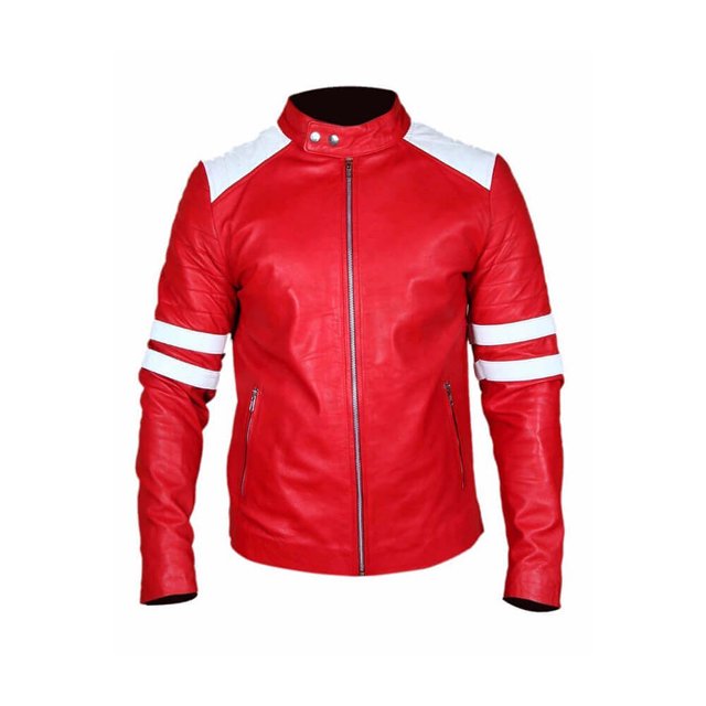 Veste de Motard en Cuir Rouge Veste de Moto en Cuir pour Homme Veste en Cuir Rouge pour Homme Café Racer Veste de Moto en Cuir Veste de Motard en Cuir Taille TG