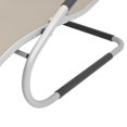thumbnail image 5 of vidaXL Chaise Longue avec Coussin Aluminium et Textilène Crème, 5 of 5