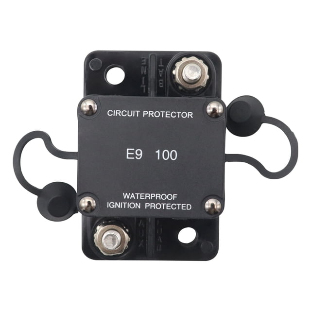 Amdohai Disjoncteur à Fusible 32V/100A Étanche IP67 Réinitialisation Automatique pour Audio de Voiture Marine