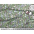 thumbnail image 2 of Soimoi Poly Georgette Fabric Floral,Owl & Cow Cartoon Fabric Prints by Yard 52 Inch Wide, 2 of 3