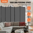 thumbnail image 2 of VEVOR Room Divider 6 Panel Fabric Room Privacy Screen for Office Bedroom Grey, 2 of 9