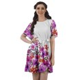 thumbnail image 1 of Moomaya Printed Moss Georgette Dresses Women A-Line Tunic With Drawstring Belt, 1 of 4