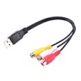 thumbnail image 1 of 2Pc USB Male Plug to 3 Rca Female Adapter Audio Converter Video Av A/V Cable for Hdtv Tv Television Wire Cord, 1 of 7