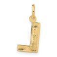 thumbnail image 3 of Diamond2Deal 14K Yellow Gold Satin Letter L Initial Pendant for Women, 3 of 6