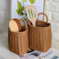 thumbnail image 4 of Meitianfacai Wall Mounted Storage Basket, Small Kitchen Hanging Basket, Hanging Storage Basket, Imitation Rattan Woven Basket With Handle, Woven Storage Basket(A(M)), 4 of 5