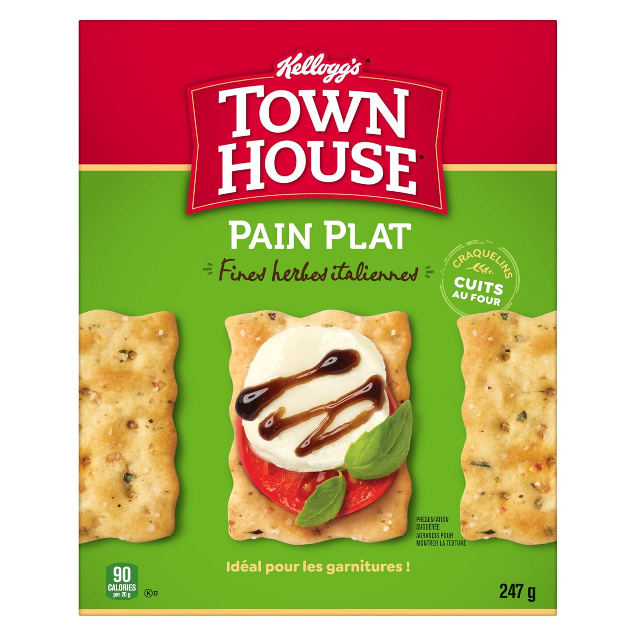 Craquelins Town House* Pain Plat Fines herbes italiennes 247 g