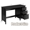 thumbnail image 4 of Costway Computer Desk Study Writing Desk Home Office Workstation with 3 Drawers Black, 4 of 10