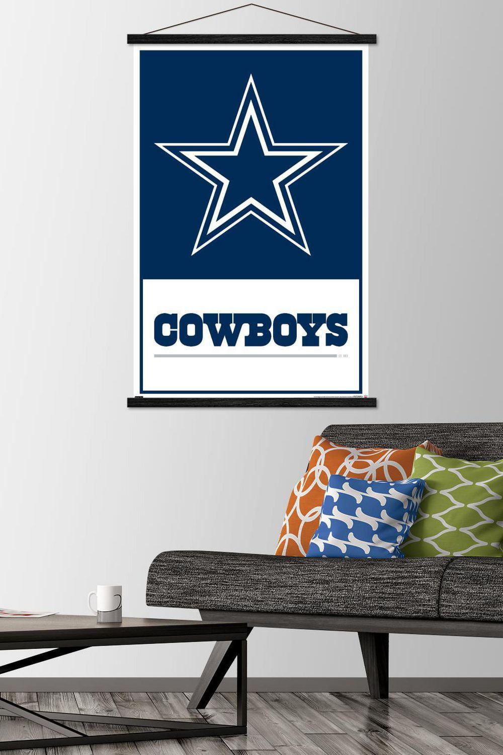 NFL Dallas Cowboys- Logo 21 Wall Poster, 14.725" x 22.375" Framed