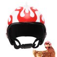 thumbnail image 4 of Funny Chicken Helmet, Quickly Identify Attractive Adjustable Chicken Helmet Interestin  For Birds Red Flame, 4 of 8