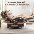 thumbnail image 3 of Korser Power Swivel Rocker Recliner Chair with USB Ports Chenille for Living Room,Brown, 3 of 7