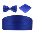 thumbnail image 1 of Bangcool Noeud Papillon pour Homme Mode Couleur Unie Noeud Papillon Formel avec Pochette Carrée et Anneau d'Été, 1 of 8