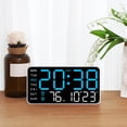 thumbnail image 1 of Meitianfacai Horloge Murale Numérique Horloge Murale Numérique à DEL avec Grand Affichage Réveil avec Calendrier Numérique Convient au Salon Chambre Bureau Magasin, Bleu, 1 of 6