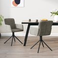 thumbnail image 1 of vidaXL Swivel Dining Chairs 2 pcs Light Grey Velvet, 1 of 5