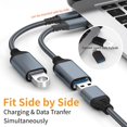 thumbnail image 4 of KOMI USB C to USB Adapter, 2 Pack USB C Male to USB 3.0 Female Adapter, Thunderbolt 3 to USB Female Adapter OTG Compatible with MacBook, iPad Pro, Galaxy, Type C Devices, Space Grey, 4 of 5