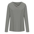 thumbnail image 3 of Womens Long Sleeve V Neck T Shirts 2025 Casual Basic Ribbed Knit Tops Lightweight Stretch Pullover Sweater Shirts, 3 of 5