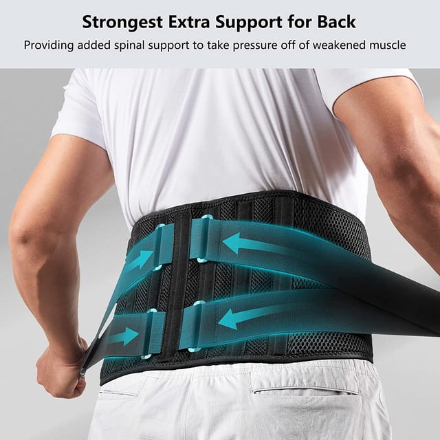 LJNYFDC Exercise Waist Support Sports Belt Ergonomics Adjustable Double Pressurized High Elasticity Spandex Sports Exercise Waist Support Belt Fitness Accessory