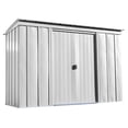 thumbnail image 1 of Arrow Classic 10 x 4 x 6 ft Flute Grey Steel Storage Shed, 1 of 7