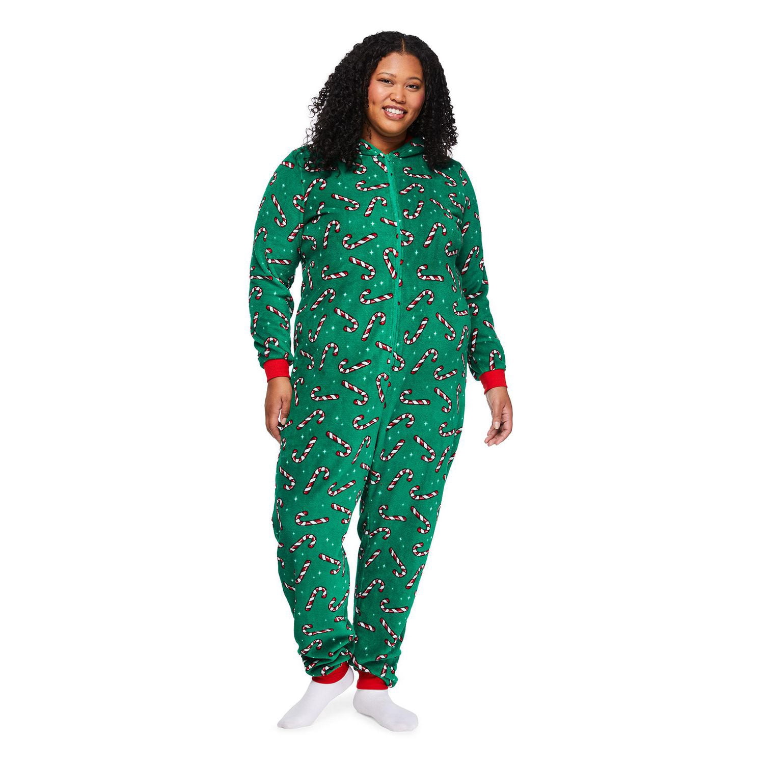 George Family Plush Candy Cane Printed Sleeper