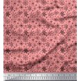 thumbnail image 1 of Soimoi Poly Georgette Fabric Snowflake Artistic Print Fabric by Yard 52 Inch Wide, 1 of 3