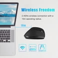 thumbnail image 3 of Vertical Mouse Wireless Rechargeable 2.4GHz Ergonomic Movement Speed 2400 6-Button Gaming & Office Mouse USB-C Charging Laptop Wireless Computer Mouse, 3 of 9