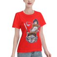 thumbnail image 2 of Women's Basic Short Sleeve T-Shirt Attacking Giant Mikasa Ackerman, 2 of 6