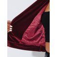 thumbnail image 5 of INSPIRE CHIC Veste de Moto Courte en Velours pour Femme à Revers Cranté avec Fermeture Éclair m Rouge Vin, 5 of 5