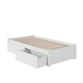 thumbnail image 2 of AFI Concord Lit Plateforme Urbain Simple en Bois Massif avec Rangement, Blanc, 2 of 6