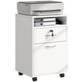 thumbnail image 1 of HOMCOM 24" Rolling Documents File Storage Cabinet Printer for Home Office, 1 of 10