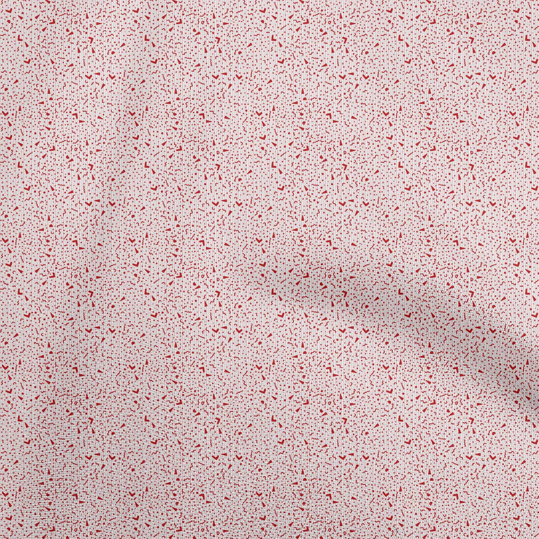 oneOone Velours Rouge Tissu Abstrait Matière de Robe Tissu Imprimé Tissu au Mètre 58 Pouces de Large