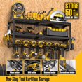 thumbnail image 4 of Power Tool Organizer Min Fast Assembly Slots Layer Heavy Duty Metal & Max lb load Cordless Power Dill Holder in Garage/Workshop/Pegboard/Shed, 4 of 8
