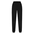 thumbnail image 4 of Women's Plus Size Pants High Waisted Drawstring Solid Color Sweatpants Elastic Taper Leg Lounge Joggers Pant Black XXXXL, 4 of 6